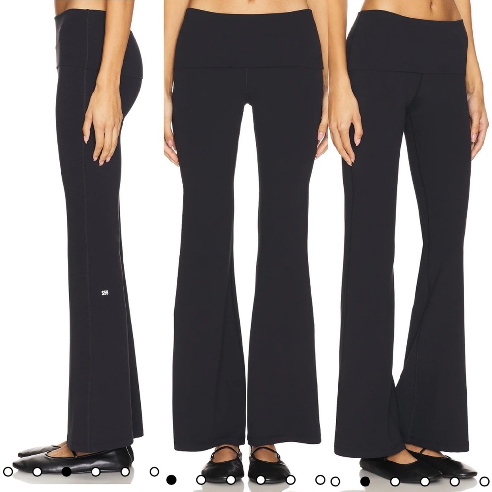 NWT Splits59 Raquel Airweight Fold Over Flare 30" Pant in Black